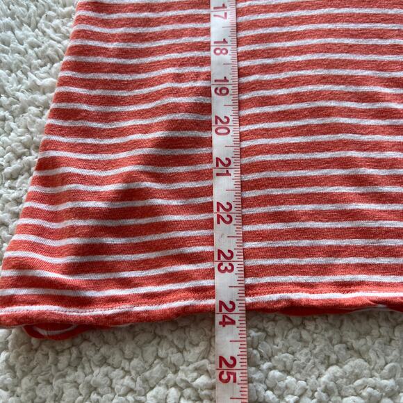 Rafaella Weekend Orange Stripe Embroidered Long Sleeve Tee Medium - Picture 6 of 6